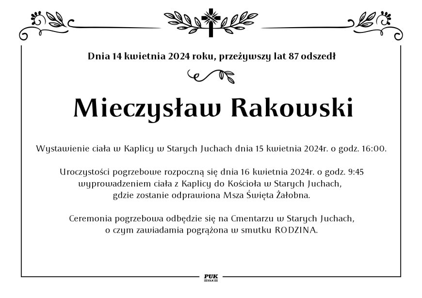 Mieczysław Rakowski - nekrolog